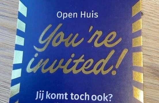 20580 ALG Sweelinck College foto Kaart uitnodiging groep 8 leerlingen